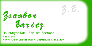 zsombor baricz business card